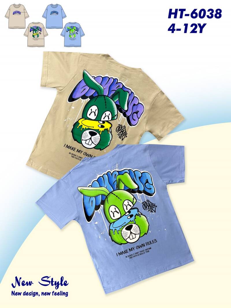 Bluzka chłopięce. Roz 4-12. Mix Kolor Paczka 5 szt.